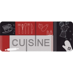 Tapis decor de cuisine cuisine rouge noir 50x120 cm - IDMAT