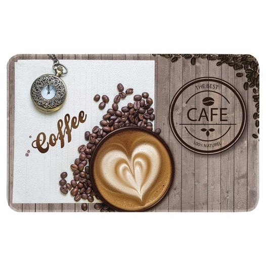 Tapis decor de cuisine coffee 50x80 cm - IDMAT