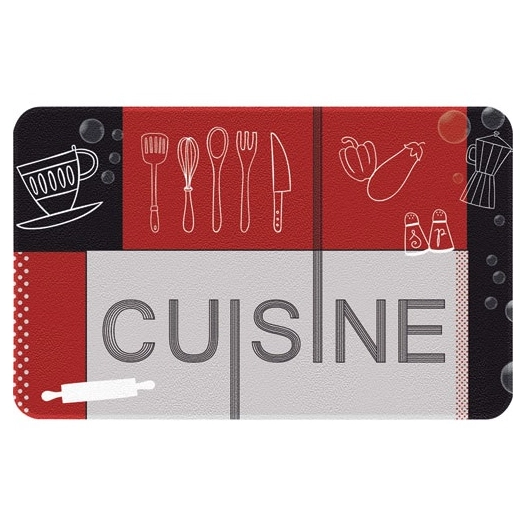 Decor de cuisine cuisine rouge noir 50x80 cm - IDMAT