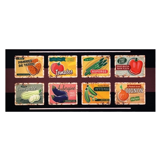 Tapis cuisine 50x120 cm légumes - IDMAT
