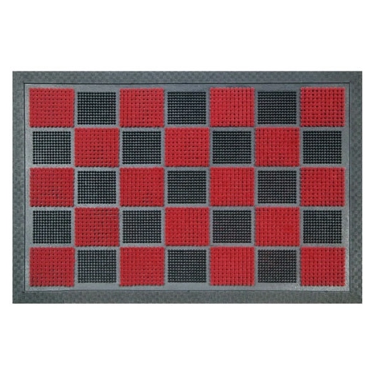Tapis picots floque rouge 40x60cm antidérapant - IDMAT