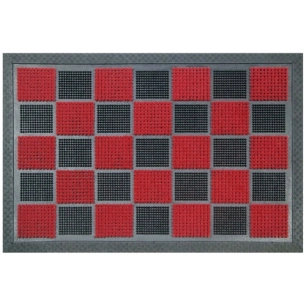 Tapis picots floque rouge 40x60cm antidérapant - IDMAT