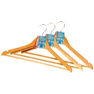 Cintre bois col galbé verni 43cm - THOMAS