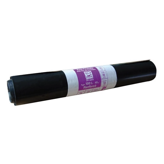 Sac poubelle expert - 100 L - 40 microns - x20 - SPHERE