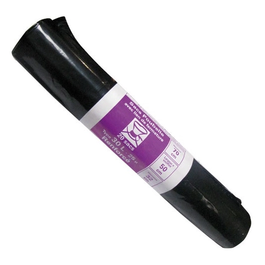 Lot de 20 Sacs Poubelle 30 L renforcés 25 microns Noirs - Expert - SPHERE