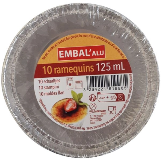 Ramequins aluminium x10 - EMBAL'ALU