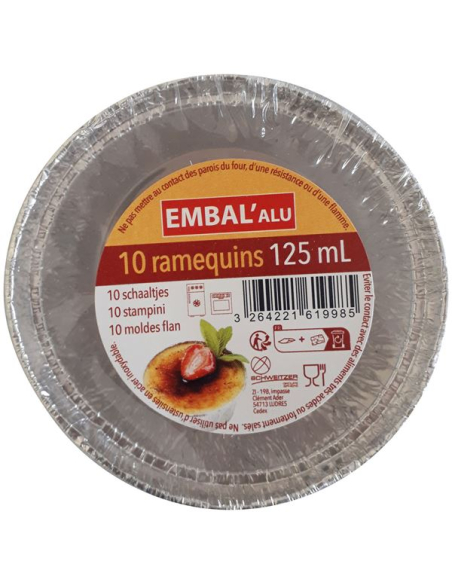 Ramequins aluminium x10 - EMBAL'ALU