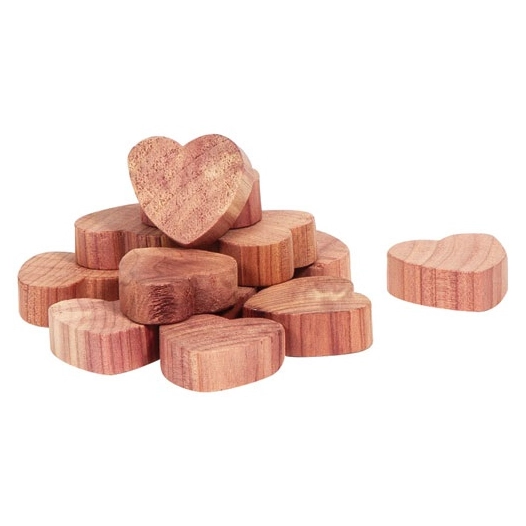 Antimite coeurs en cèdre lot de 15 - COMPACTOR