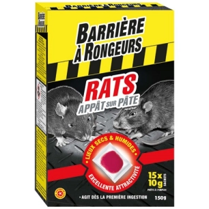 Rats appât sur pâte 150g /nc - BARRIERE A RONGEURS