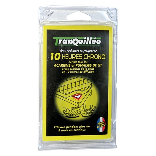 Plaquette antipunaise de lit et acaricide - TRANQUILLEO