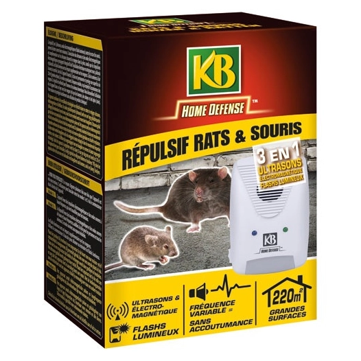 Répulsif rats et souris ultrasons - KB HOME DEFENSE
