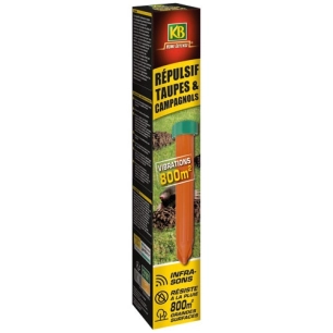 Répulsif taupes vibrations 800m² /nc - KB HOME DEFENSE