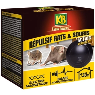 Répulsif rats et souris électromagnétique 130m² /nc - KB HOME DEFENSE
