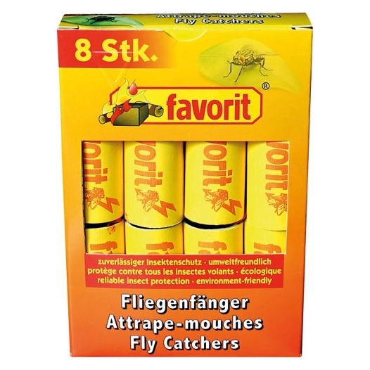 Bande adhésive attrape-mouches - Lot de 8 - FAVORIT