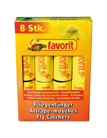 Bande adhésive attrape-mouches - Lot de 8 - FAVORIT