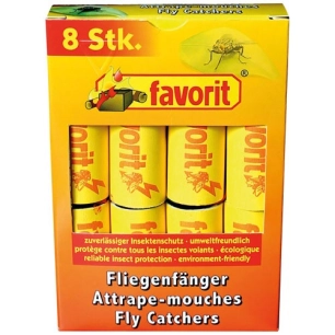 Bande adhésive attrape-mouches - Lot de 8 - FAVORIT