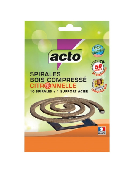 Acto spirales bois compresse citronnellex10 - ACTO