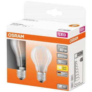 Led std full glass 4W E27 blanc chaud boite 2 - OSRAM