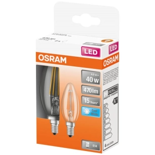 Led flamme clair filament 4W E14 froid boite de 2 - OSRAM