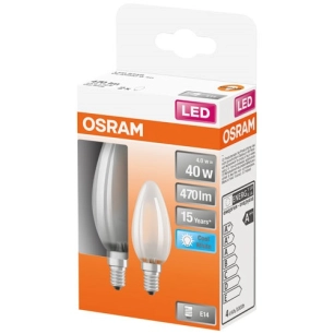 Led flamme verre dépoli 4w e14 froid boite 2 - OSRAM