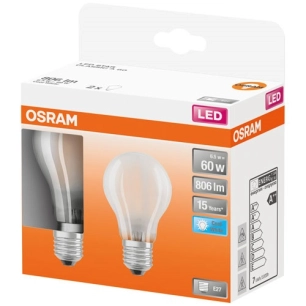 Led standard verre dépoli 7w e27 froid boite de 2 - OSRAM