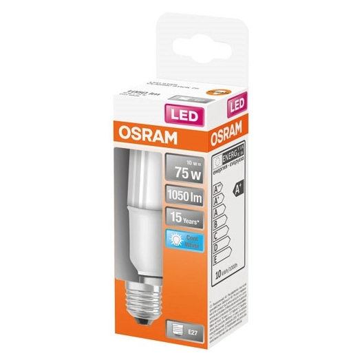 Led stick dépoli avec radiateur 10w e27 froid boite 1 - OSRAM