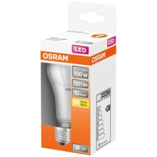 Led standard dépolie avec radiateur 13w e27 chaud bte 1 - OSRAM