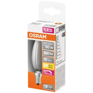 Led flamme verre dépoli variable 6.5w e14 chaud bte 1 - OSRAM