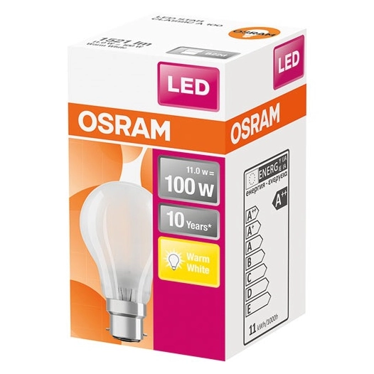 Led standard 11W B22 1521 lumens blanc chaud - OSRAM