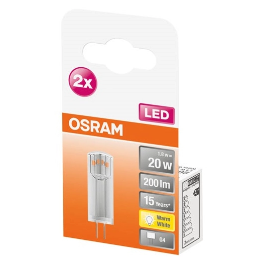 Led capsule clair 1.8w g4 chaud boite de 2 - OSRAM