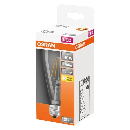 Led edison clair filament 4.5w e27 chaud bte 1 - OSRAM