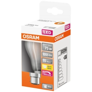 Led standard verre dépoli variable 9w b22 chaud bte1 - OSRAM