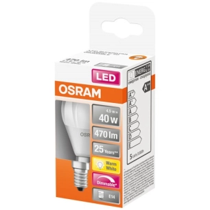 Led sphérique dépoli 5.5w dim e14 boite 1 - OSRAM