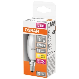Led flamme dépolie + radiateur variable 5w e14 chd boite 1 - OSRAM