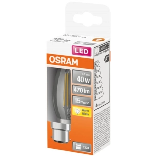 Led flamme clair filament 4w b22 chaud bte 1 - OSRAM