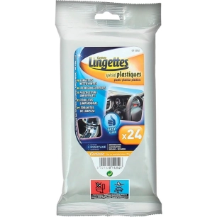 Pack de 24 lingettes textiles imprégnées spécial plastiques - CARLinéa