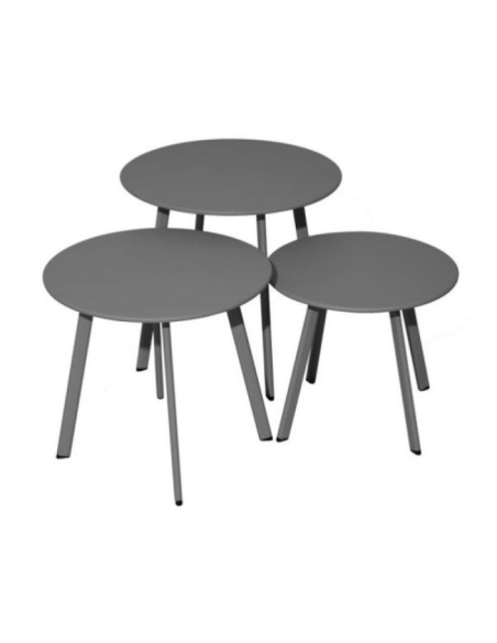 1 Table massai diam. 50 x h 43cm - graphite