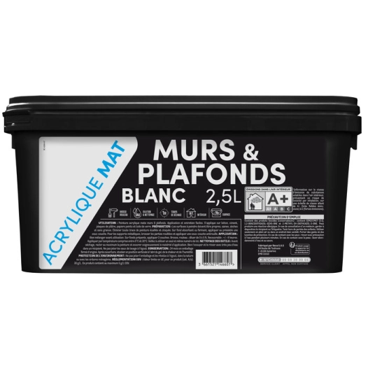 tdp murs&plaf. mat acryl. 2.5l