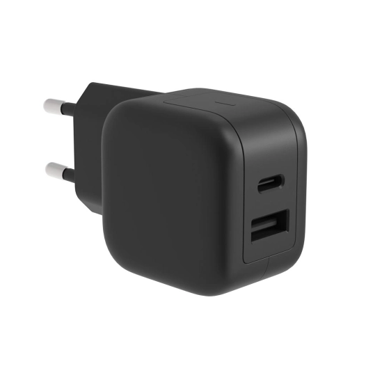 chargeur usb rapide avec gan fast technology - 2 sorties - usb-a & usb-c - 30w