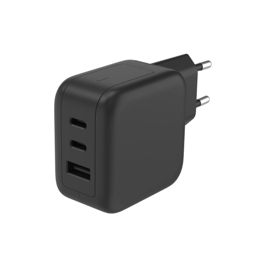 chargeur usb rapide avec technologie gan fast - 3 sorties - usb-a & 2 x usb-c - 67w