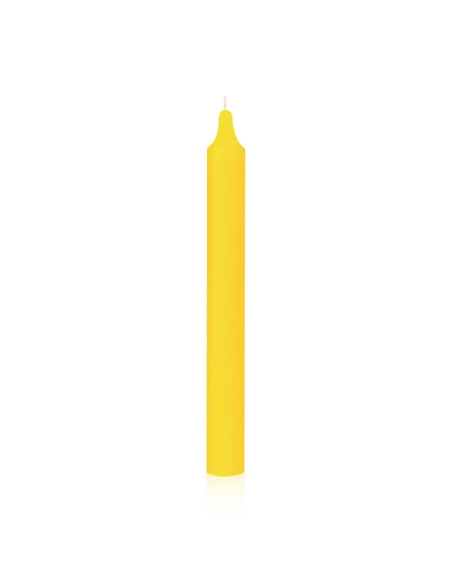 Bougie Jaune Vif Teintée masse, longue durée - BOUGIES DE FRANCE