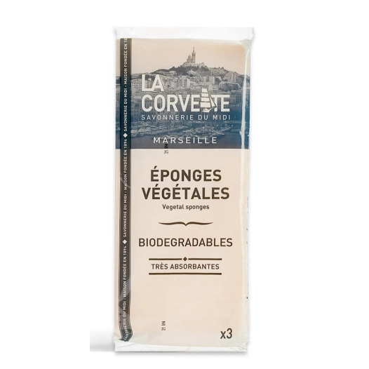 Eponges Végétales Lot de 3 - LA CORVETTE