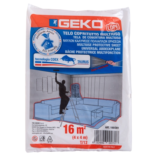 Bâche de Protection Fine 16m² sous Sachet - GEKO