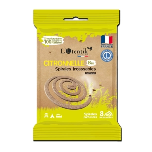 Spirales Anti Moustique Citronnelle Bio en Sachet de 8 - OTENTIK