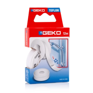 Ruban Téflon Etanchéité Blanc 12mmx12m - GEKO