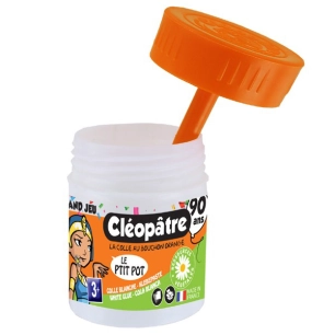Cléopâtre Petit Pot de Colle Blanche avec Spatule Intégrée - 152001 - 35g - CLEOPATRE
