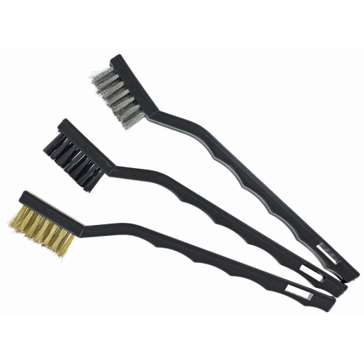 3 Mini Brosses Métalliques Manche Plastique - EVOE