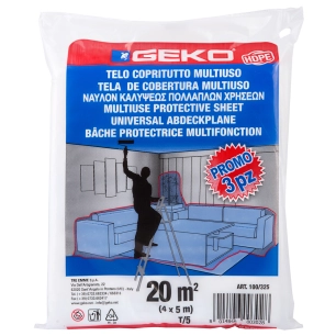 Bâche de Protection 16m² Lot 3 Pièces sous Sachet - GEKO