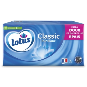 Mouchoirs Pur Blancs Lotus Original x80 - LOTUS