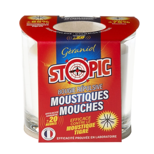 Bougie Répulsive Moustiques Mouches 20H - STOPIC